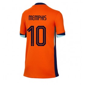 Nederländerna Memphis Depay #10 Hemmakläder Dam EM 2024 Kortärmad